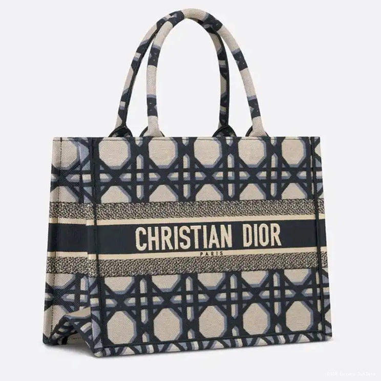 Cheap Book Tote Canvas Motif Blue Dior Macrocannage 0605 Luxury